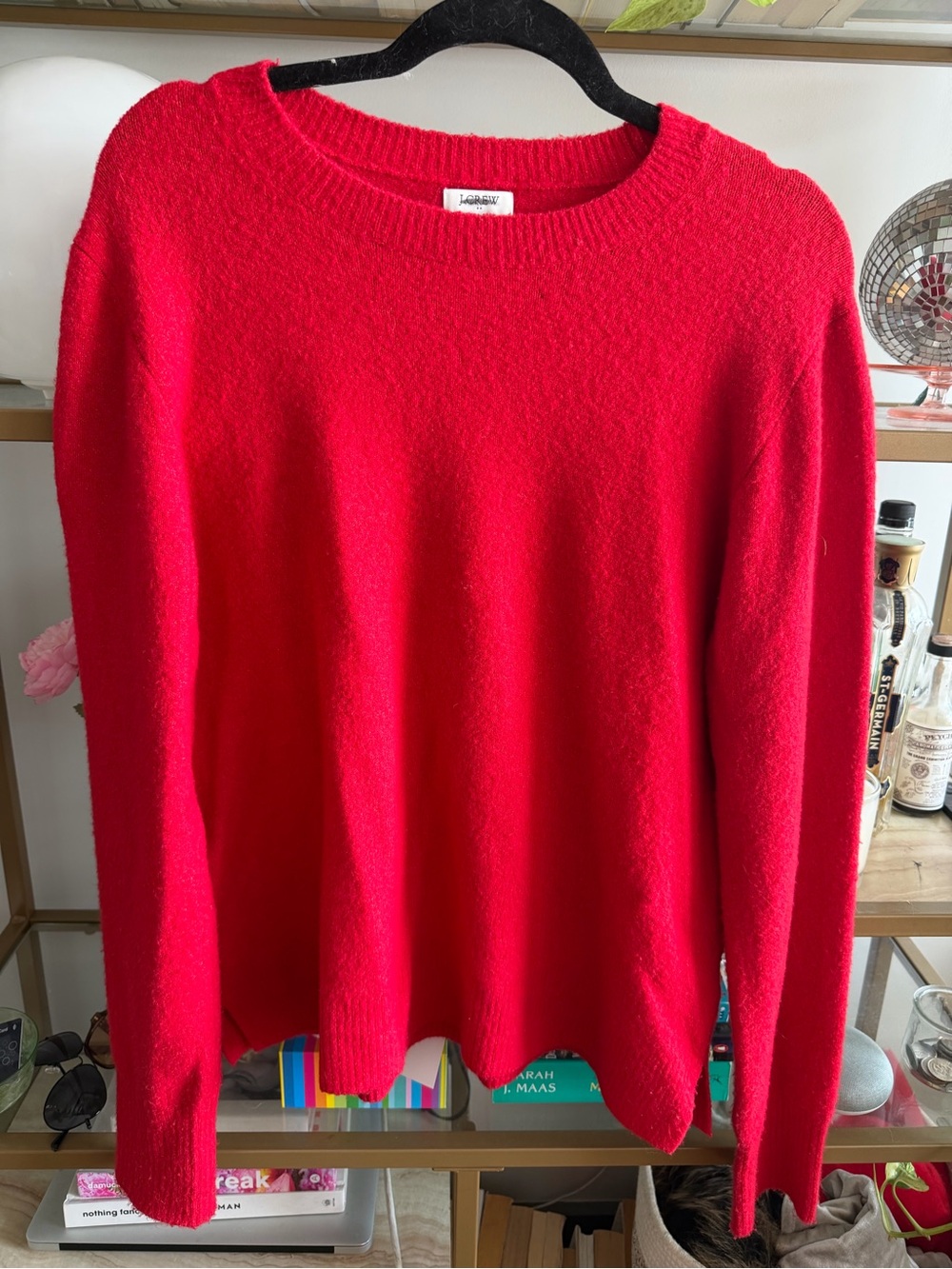 J.Crew Classic Red Crewneck Extra Soft Sweater